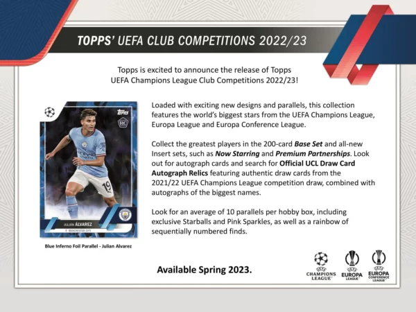 2022/23 Topps UEFA Club Competitions Soccer Hobby Box - Image 8