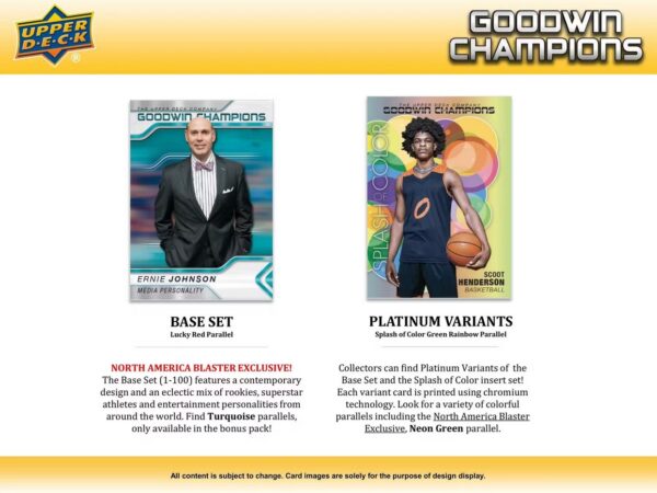 2023 Upper Deck Goodwin Champions 8-Pack Blaster Box - Image 3