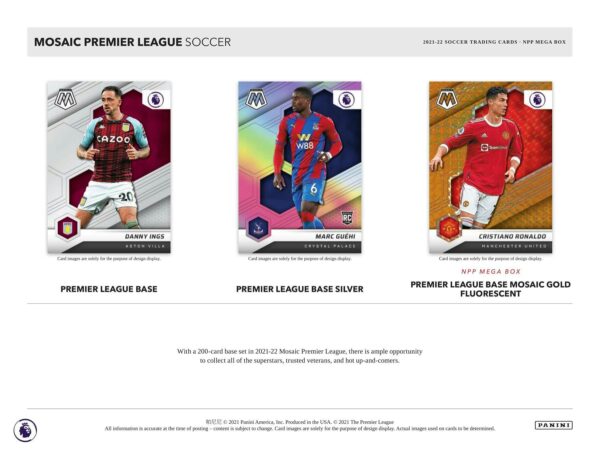 2021/22 Panini Mosaic Premier League EPL Soccer Mega Box (Reactive Gold Parallels!) - Image 3