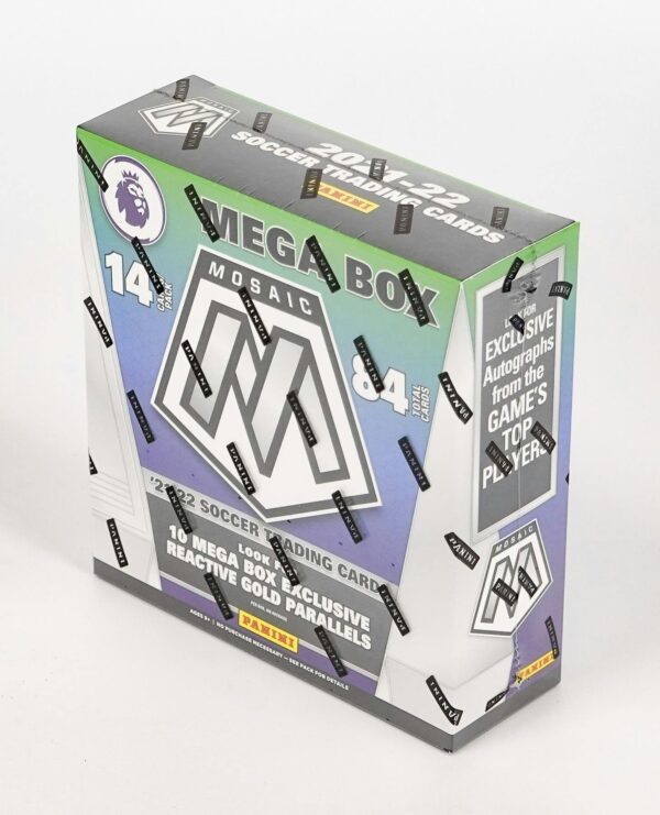 2021/22 Panini Mosaic Premier League EPL Soccer Mega Box (Reactive Gold Parallels!) - Image 2
