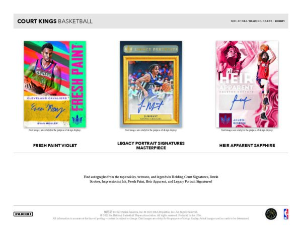 2021/22 Panini Court Kings Basketball Hobby Box - Image 2