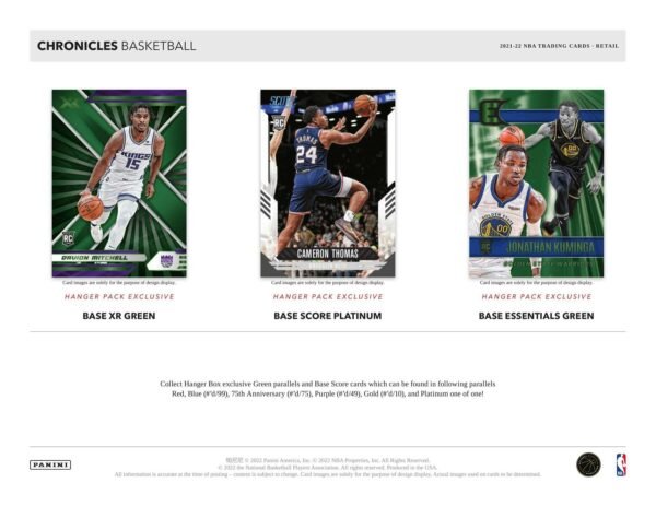 2021/22 Panini Chronicles Basketball Hanger Pack - Image 4