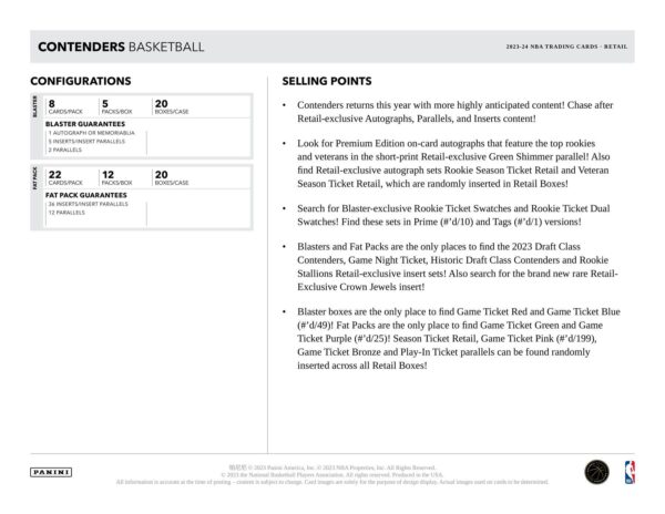 2023/24 Panini Contenders Basketball Value Pack - Image 5