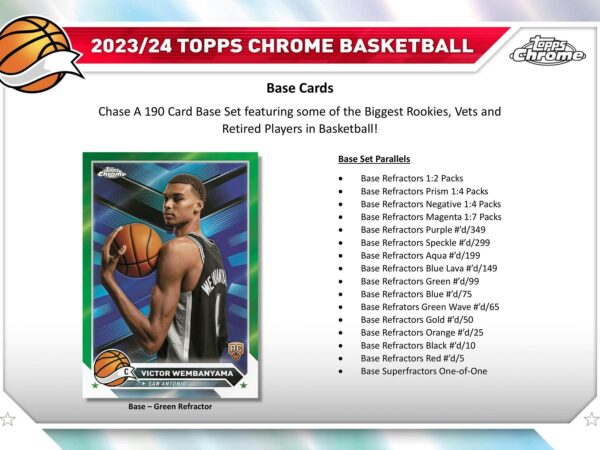 2023/24 Topps Chrome Basketball Hobby Box - Image 4