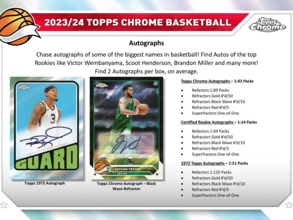 2023/24 Topps Chrome Basketball Hobby Box - Image 8