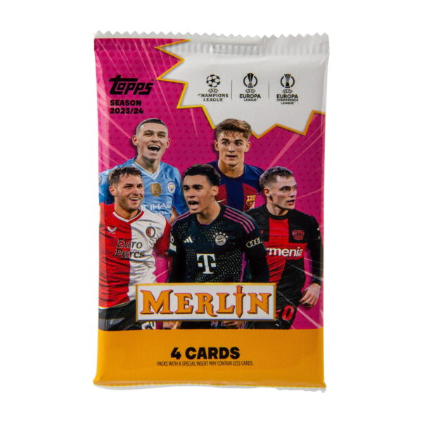 2023/24 Topps Chrome Merlin UEFA Club Competitions Soccer Blaster Pack