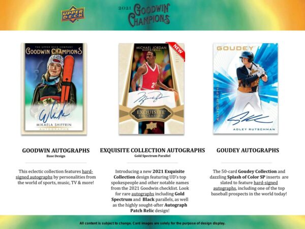 2021 Upper Deck Goodwin Champions CDD Exclusive Hobby Box - Image 4