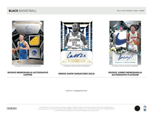 2023/24 Panini Black Basketball Hobby Box - Image 5