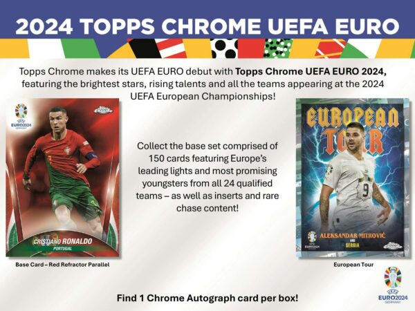 2023/24 Topps Chrome UEFA Euro Soccer Hobby Box - Image 3