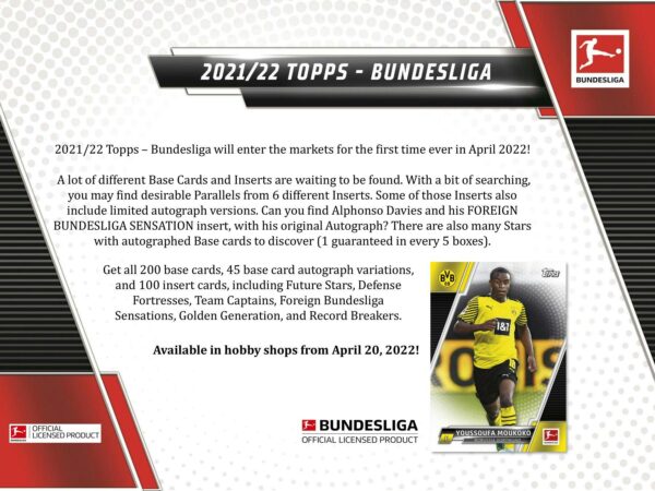 2021/22 Topps Bundesliga Soccer Hobby Box - Image 4