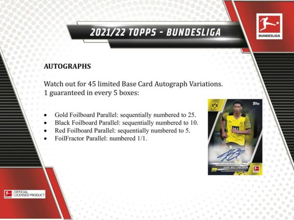 2021/22 Topps Bundesliga Soccer Hobby Box - Image 6