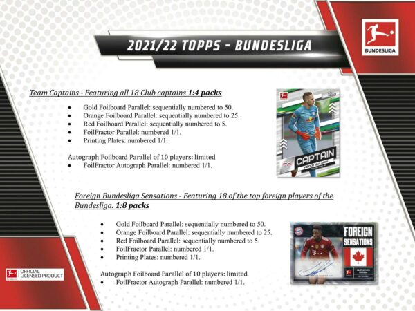 2021/22 Topps Bundesliga Soccer Hobby Box - Image 8