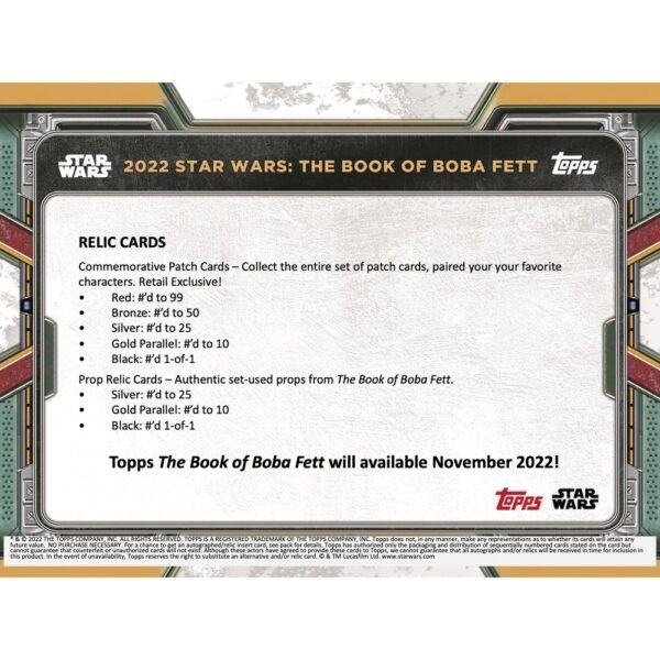 2022 TOPPS STAR WARS Book Of Boba Fett Blaster Box - Image 5