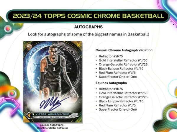 2023/24 Topps Cosmic Chrome Basketball Hobby Box - Image 7