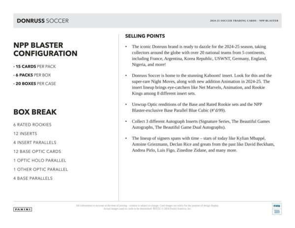 2024/25 Panini Donruss Soccer 6-Pack Blaster Box (Blue Cubic Parallels!) - Image 7
