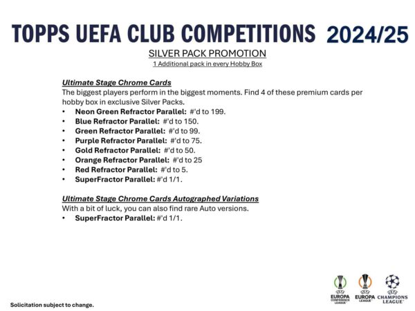 2024/25 Topps UEFA Club Competitions Soccer Hobby Box - Image 10