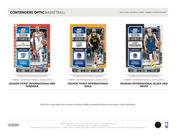 2023/24 Panini Contenders Optic Basketball International Hobby Box - Image 3