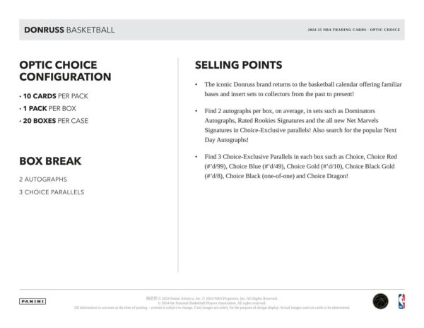 2024/25 Panini Donruss Basketball Choice Box - Image 6