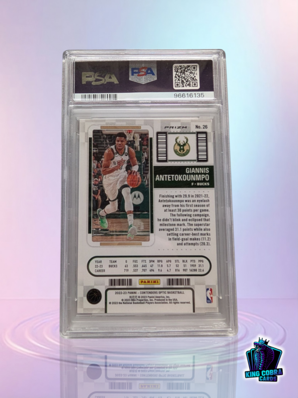 2022 Contenders Optic Giannis Antetokounmpo Gold Wave /10 - Image 2