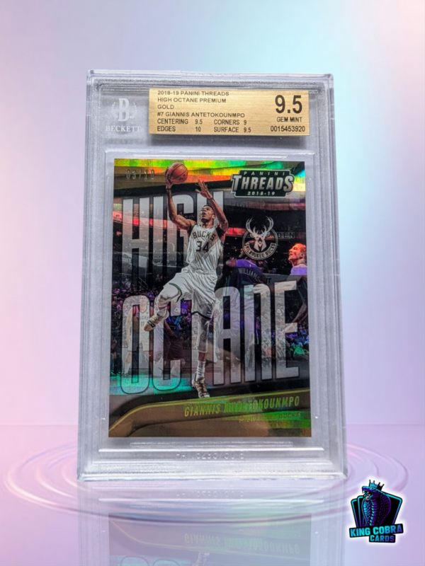 2018-19 Panini Threads High Octane Premium Gold Giannis Antetokounmpo /10