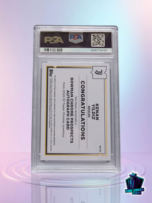 2022-23 Topps Chrome Juve Kenan Yildiz BC Prospect AU Zebra /75 - Image 2