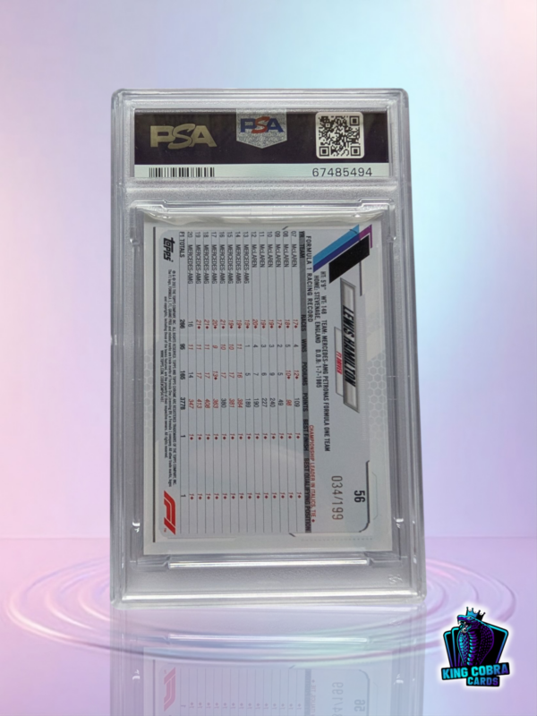 2021 Topps Chrome F1 Lewis Hamilton Purple Checker Flag Ref. /199 - Image 2