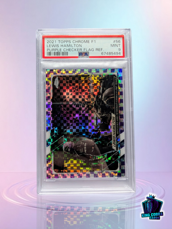 2021 Topps Chrome F1 Lewis Hamilton Purple Checker Flag Ref. /199