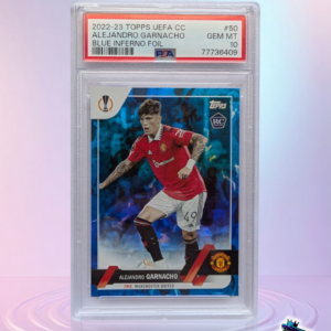 2022-23 Topps UEFA CC Alejandro Garnacho Blue Inferno Foil /125