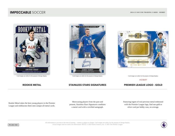 2024/25 Panini Impeccable Premier League EPL Soccer Hobby Box - Image 4