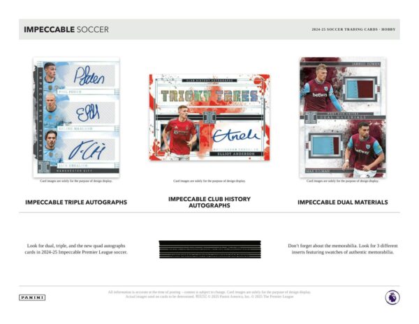 2024/25 Panini Impeccable Premier League EPL Soccer Hobby Box - Image 5