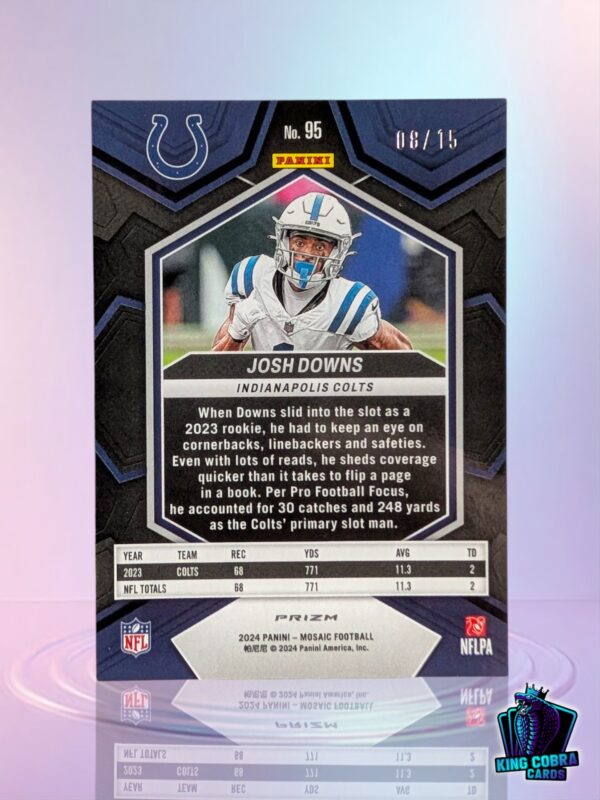 2024 Panini Prizm Josh Downs - Colts /15 - Image 2