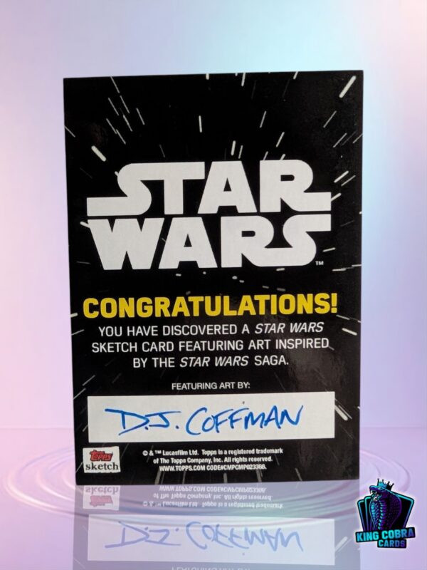 Topps Star Wars Sketch Card 1/1 D.J. Coffman - Image 2