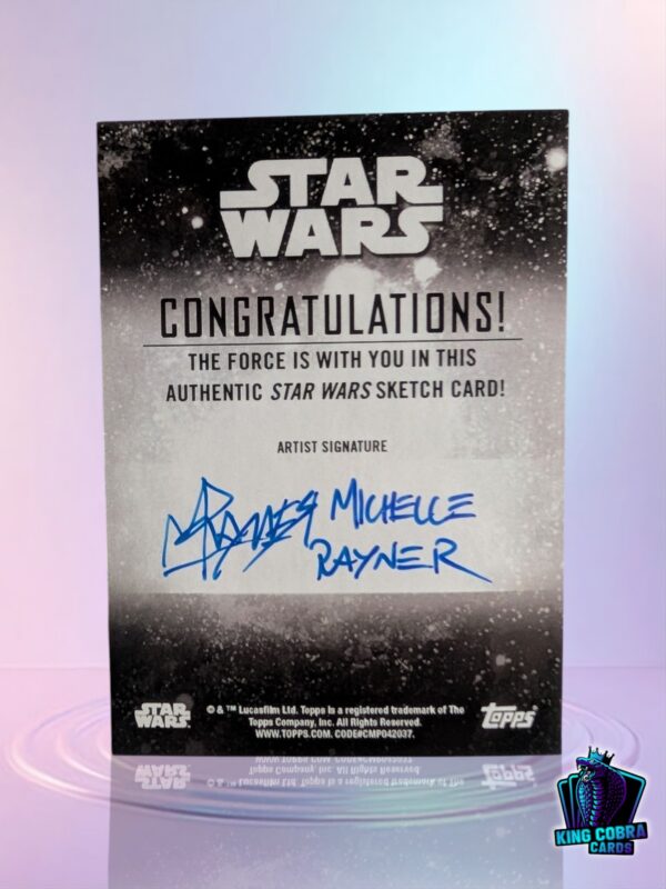 Topps Star Wars Sketch Card 1/1 Michelle Rayner - Image 2