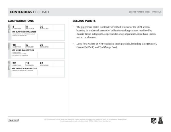 2024 Panini Contenders Football 5-Pack Blaster Box - Image 7