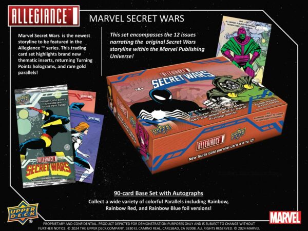 Marvel Allegiance Secret Wars 1984 Trading Cards Hobby Box (Upper Deck 2024) - Image 3