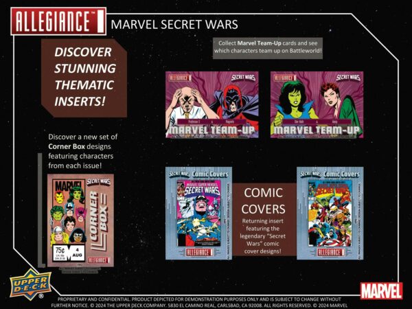 Marvel Allegiance Secret Wars 1984 Trading Cards Hobby Box (Upper Deck 2024) - Image 5