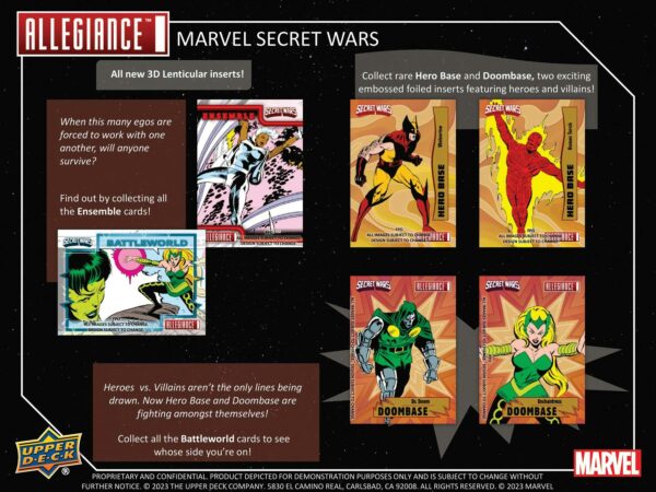 Marvel Allegiance Secret Wars 1984 Trading Cards Hobby Box (Upper Deck 2024) - Image 6