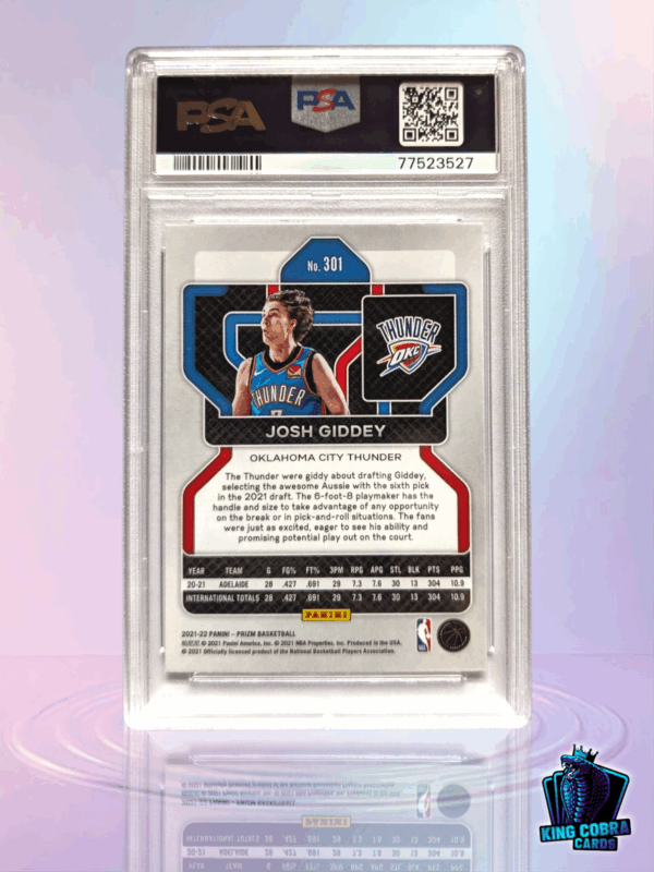 2021 Panini Prizm Josh Giddey PSA 10 - Image 2