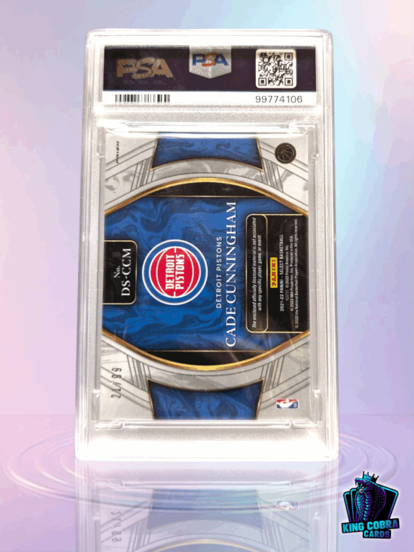 2021 Select Cade Cunningham Draft Selections Memorabilia /99 PSA 10 - Image 2