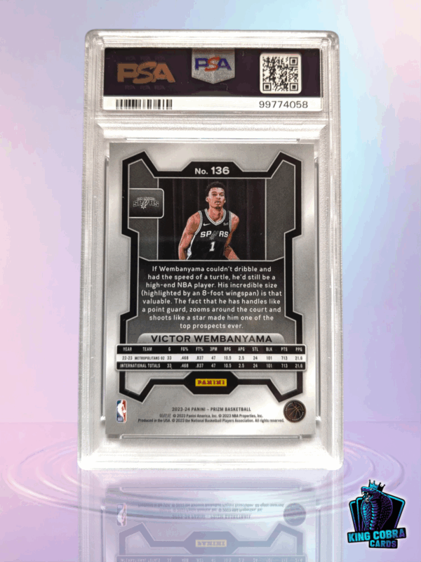 2023 Panini Prizm Victor Wembanyama PSA 10 - Image 2