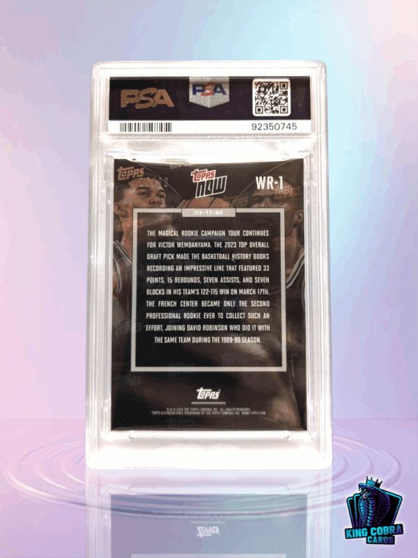 2023 Topps Now Wembanyama/Robinson /99 PSA 10 - Image 2