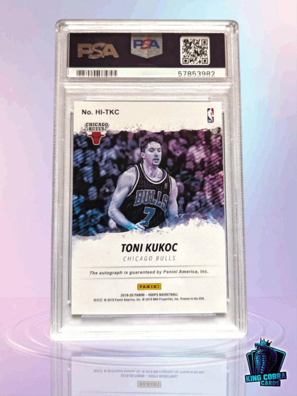 2019 Panini Hoops Toni Kukoc Hoops Ink PSA 10 - Image 2