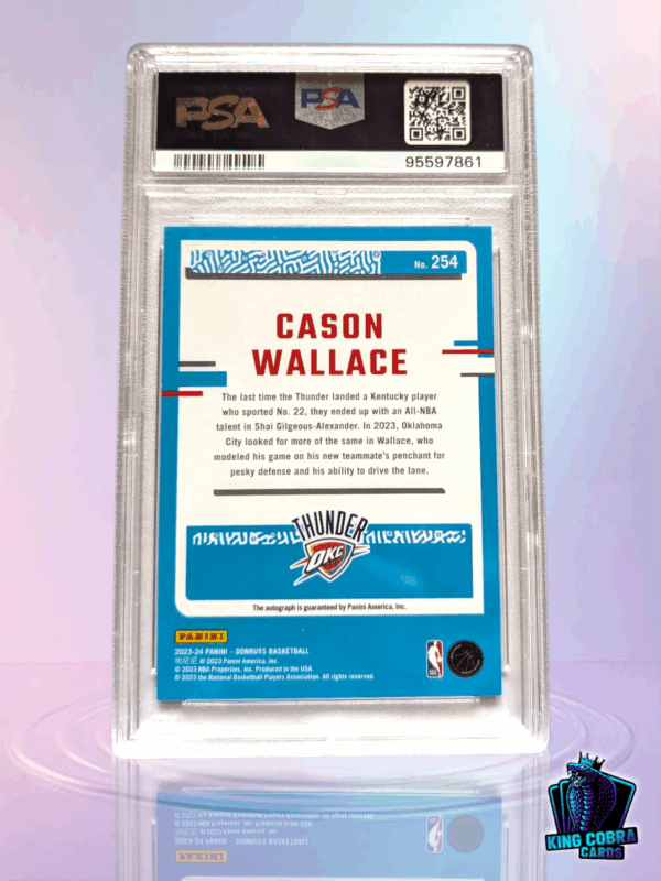 2023 Panini Donruss Cason Wallace Rated Rookie Sig-Holo Laser /99 PSA 10 - Image 2