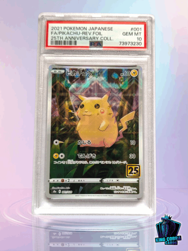 2021 Pokemon JPN. Pikachu Rev.Foil 25th Anniversary Coll. PSA 10