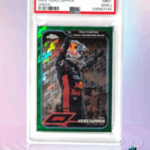 2024 Topps Chrome F1 Logofractor Max Verstappen Green /99 PSA 9