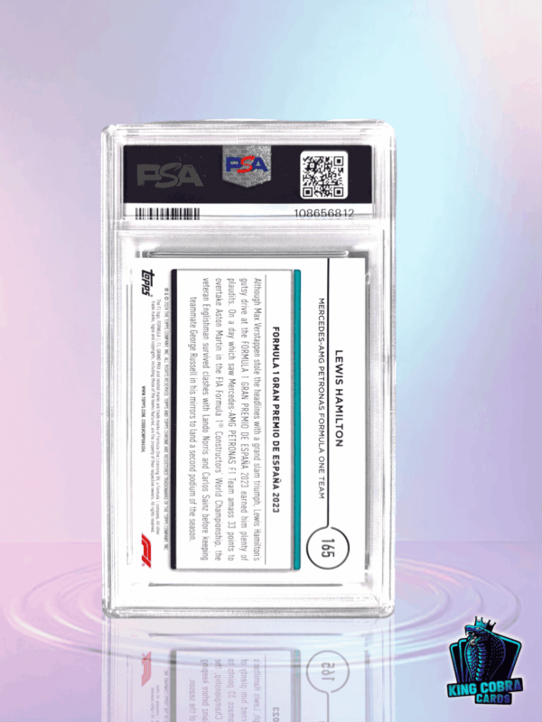 2024 Topps Chrome F1 Logofractor Lewis Hamilton Green /99 PSA 9 - Image 2
