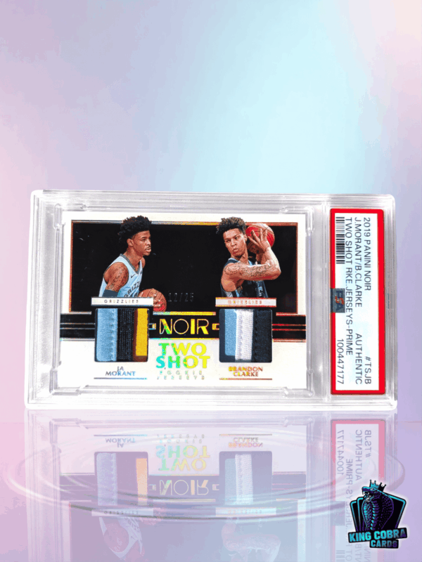 2019 Panini Noir Ja Morant / Brandon Clarke Two Shots Rookie Jersey /25 AUTHENTIC