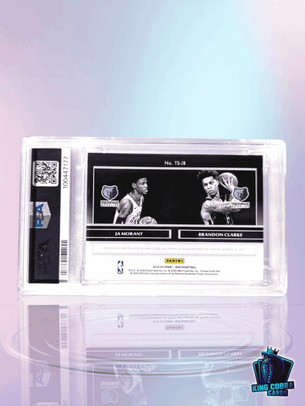 2019 Panini Noir Ja Morant / Brandon Clarke Two Shots Rookie Jersey /25 AUTHENTIC - Image 2