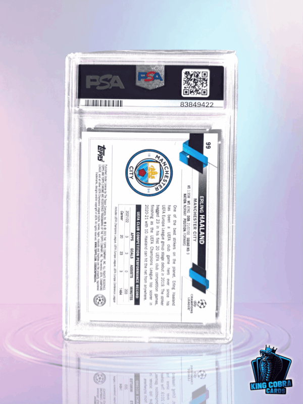 2022-23 Topps Sapphire Ucc Erling Haaland SP PSA 10 - Image 2