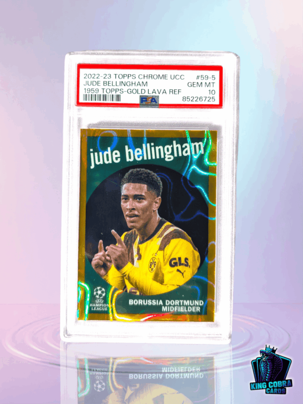 2022-23 Topps Chrome UCC Jude Bellingham 1959 Gold Lava Refractor PSA 10